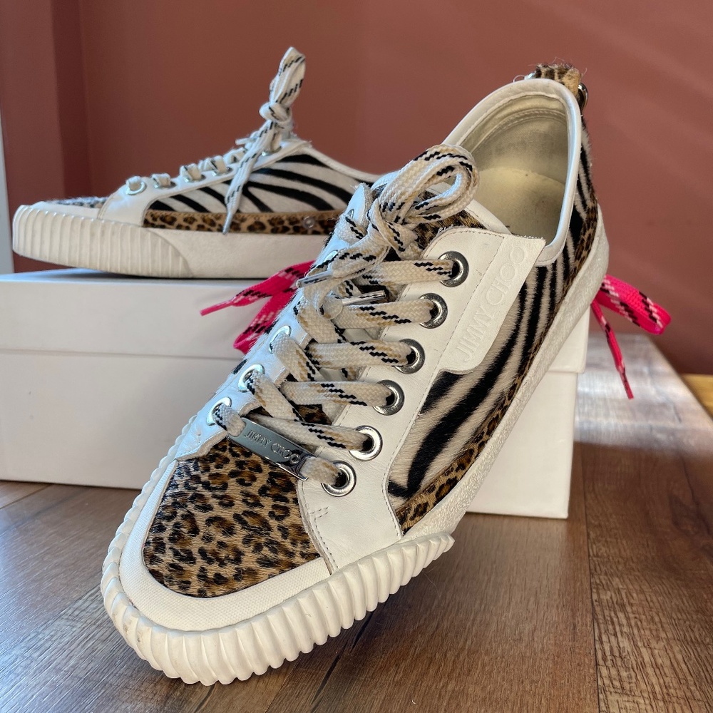 Jimmy Choo cowhide sneakers